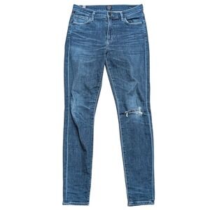 Citizens Of Humanity Jeans Womens‎ 27 Rocket High Rise Skinny Ripped Knee Denim